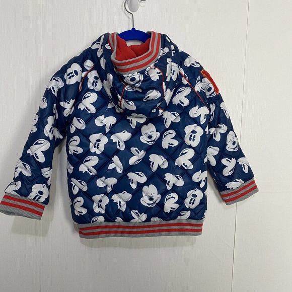 Mickey Mouse Disney Kids NWT Full Zip Puffer Hooded Jacket Size 4. - Picture 7 of 14